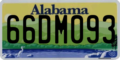 AL license plate 66DM093