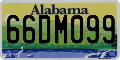 AL license plate 66DM099