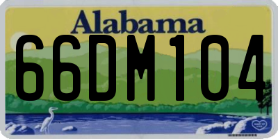 AL license plate 66DM104