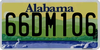 AL license plate 66DM106
