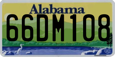 AL license plate 66DM108