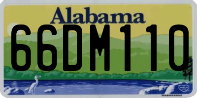 AL license plate 66DM110