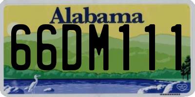 AL license plate 66DM111