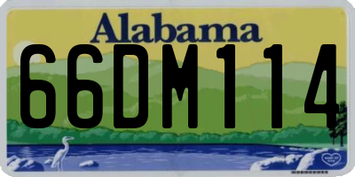 AL license plate 66DM114