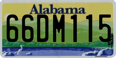 AL license plate 66DM115