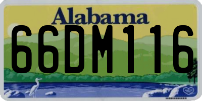 AL license plate 66DM116