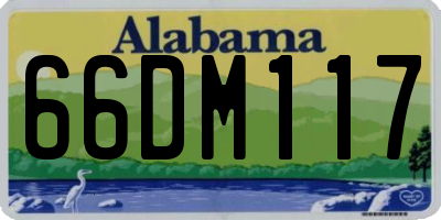 AL license plate 66DM117