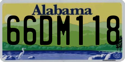 AL license plate 66DM118