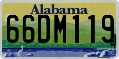 AL license plate 66DM119