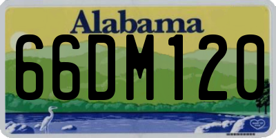 AL license plate 66DM120