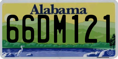 AL license plate 66DM121