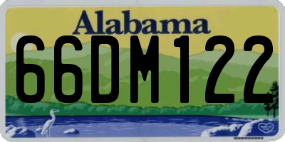 AL license plate 66DM122