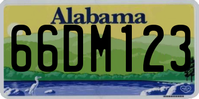 AL license plate 66DM123
