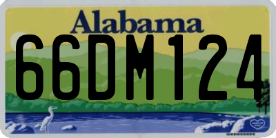 AL license plate 66DM124