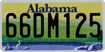 AL license plate 66DM125