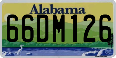 AL license plate 66DM126