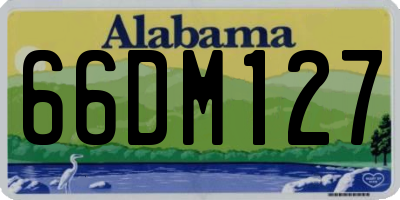 AL license plate 66DM127