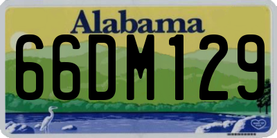 AL license plate 66DM129