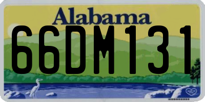 AL license plate 66DM131