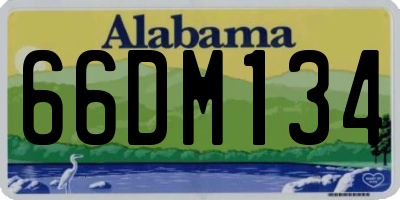 AL license plate 66DM134