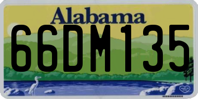 AL license plate 66DM135