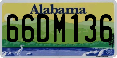 AL license plate 66DM136