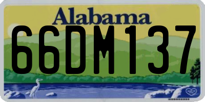 AL license plate 66DM137