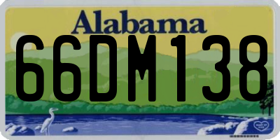 AL license plate 66DM138