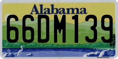 AL license plate 66DM139
