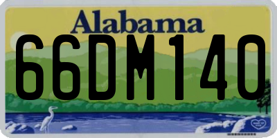 AL license plate 66DM140