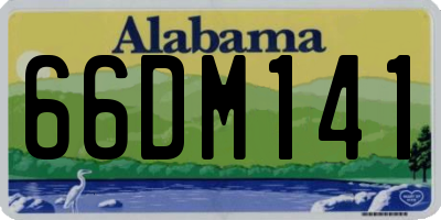 AL license plate 66DM141