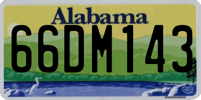 AL license plate 66DM143