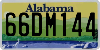 AL license plate 66DM144