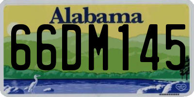 AL license plate 66DM145