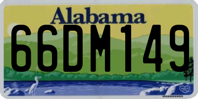 AL license plate 66DM149