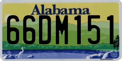 AL license plate 66DM151