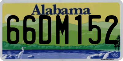 AL license plate 66DM152