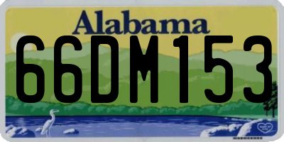 AL license plate 66DM153