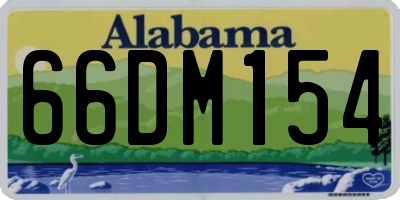 AL license plate 66DM154