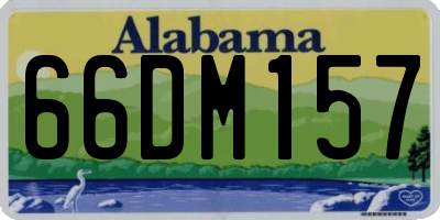 AL license plate 66DM157