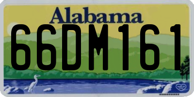 AL license plate 66DM161