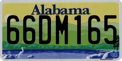 AL license plate 66DM165