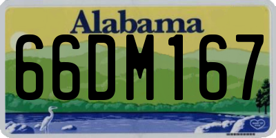 AL license plate 66DM167