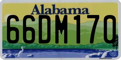 AL license plate 66DM170