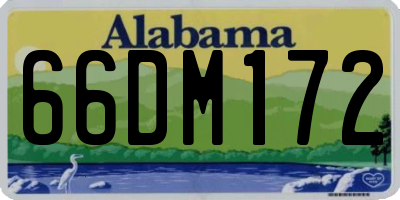 AL license plate 66DM172