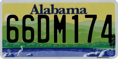 AL license plate 66DM174