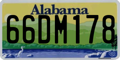 AL license plate 66DM178