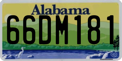 AL license plate 66DM181