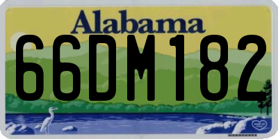 AL license plate 66DM182