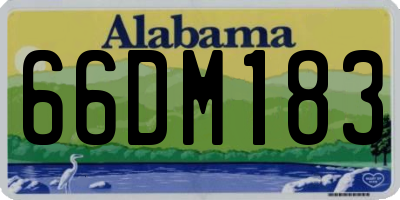 AL license plate 66DM183
